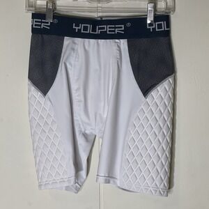Youper Youth  Sz L Elite Compression Padded Sliding Shorts w/Cup Pocket Baseball